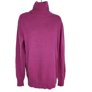 Herman Geist Womens Sweater Size Medium Turtleneck Lambswool Angora Blend Career